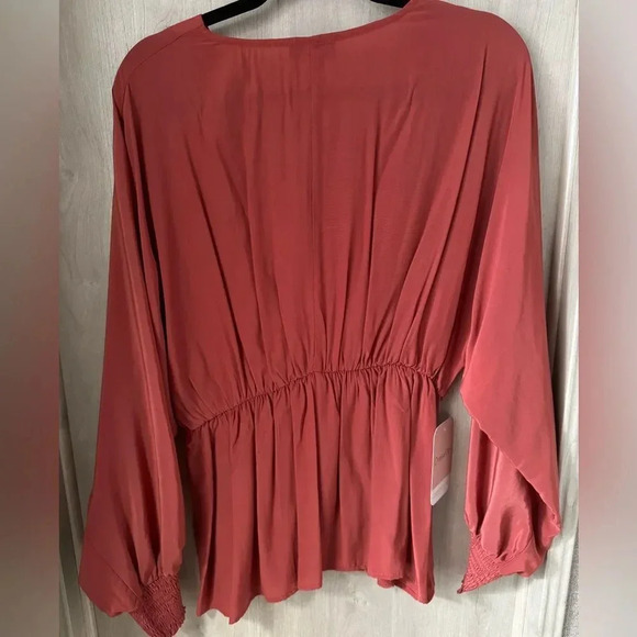 Orange Red Longsleeve Top by‎ Dress Up Boutique Business Casual Fit & Flare - Picture 4 of 5